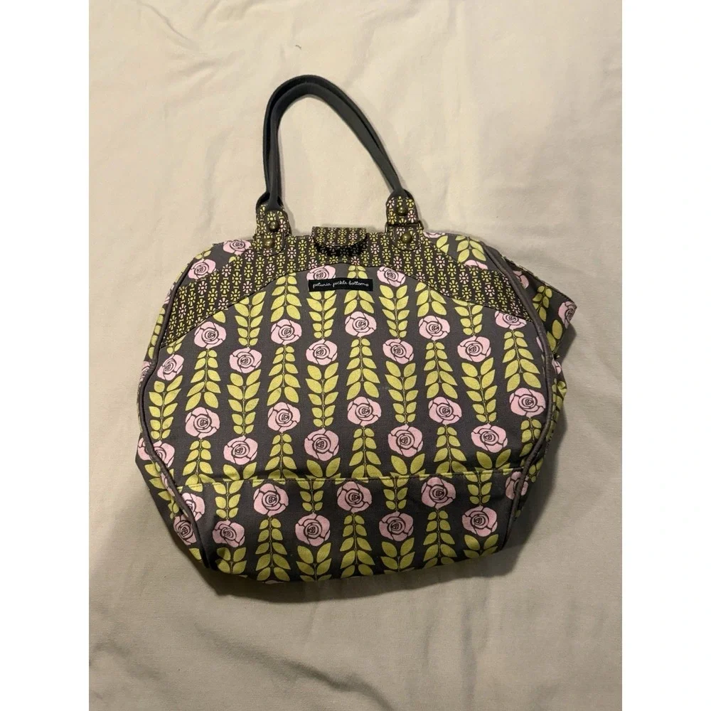 Petunia Pickle Bottom Wistful Weekender Tote Floral Diaper Bag Spring RARE XL